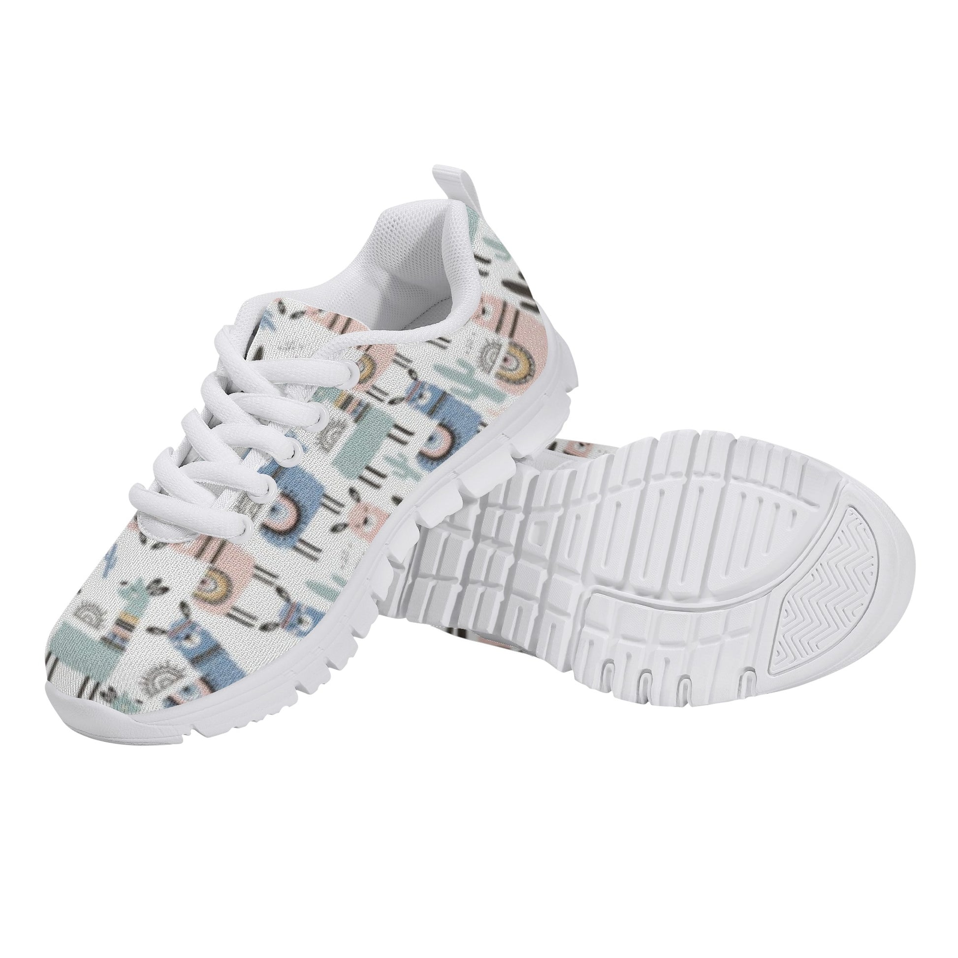 Llama Pattern Kid's Running Shoes
