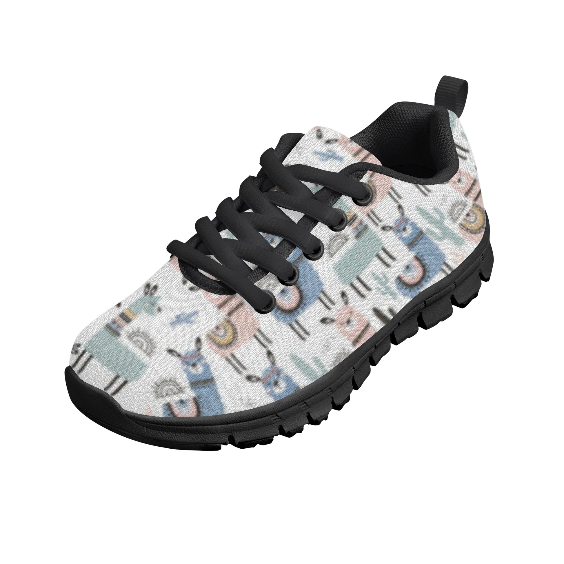 Llama Pattern Kid's Running Shoes