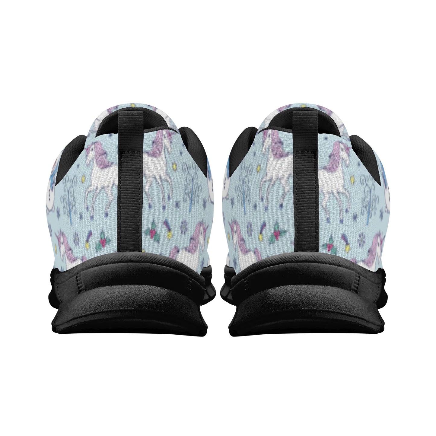 Blue Unicorn Print Women's Running Shoes