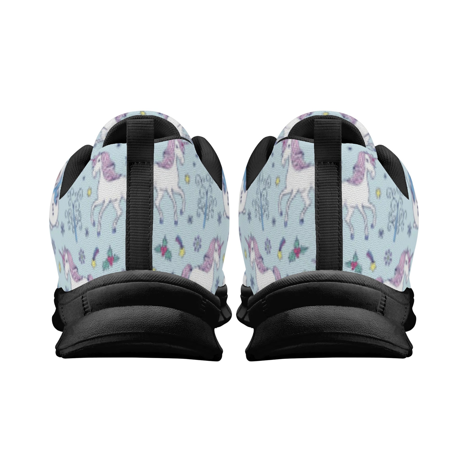 Blue Unicorn Print Women's Running Shoes