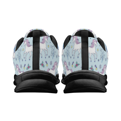 Blue Unicorn Print Women's Running Shoes