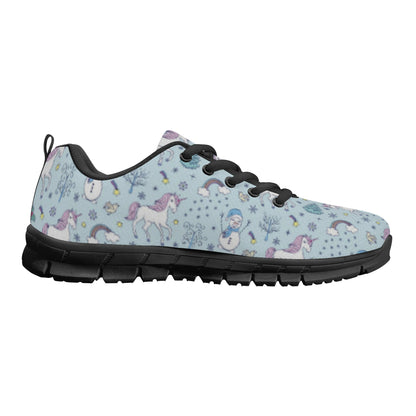 Blue Unicorn Print Women's Running Shoes