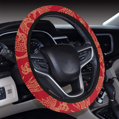 Red Dragon Steering Wheel Cover