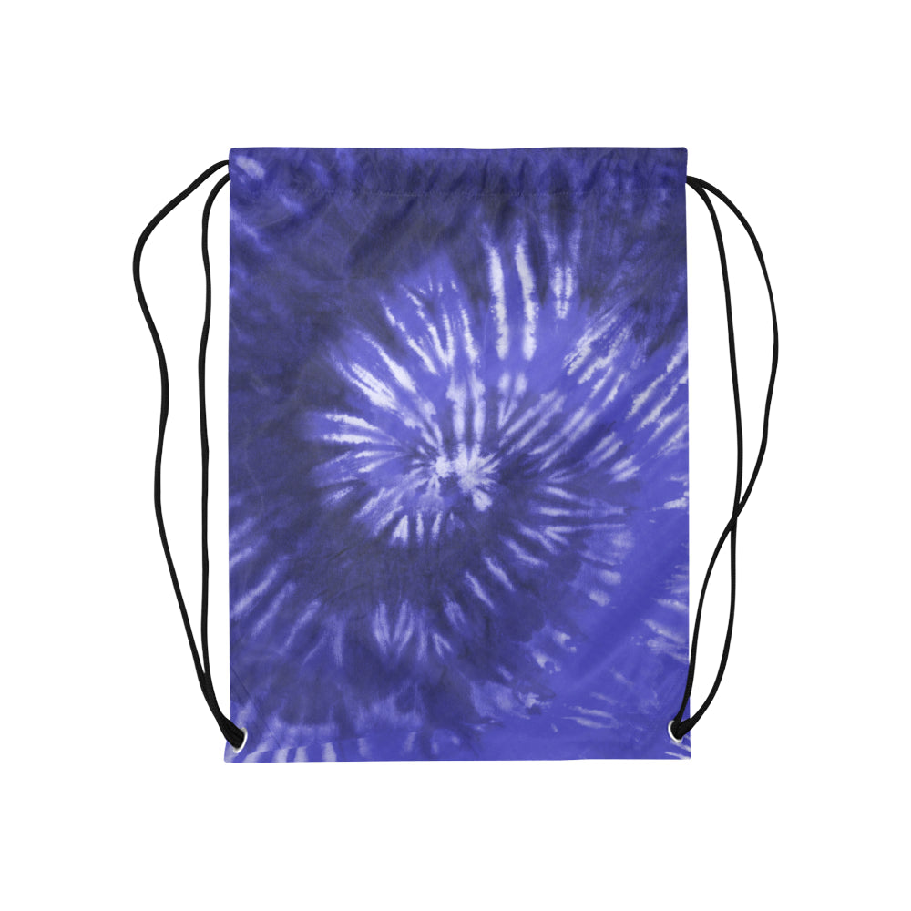 Royal Blue Tie Dye Drawstring Bag