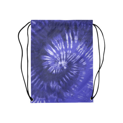 Royal Blue Tie Dye Drawstring Bag