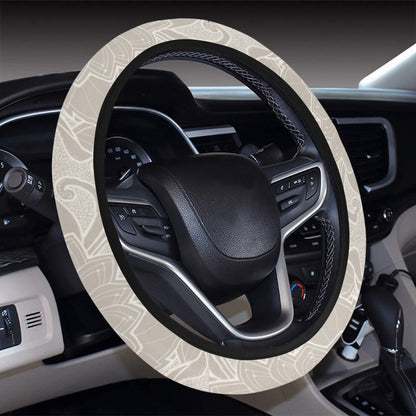 Elegant Floral Decor Steering Wheel Cover