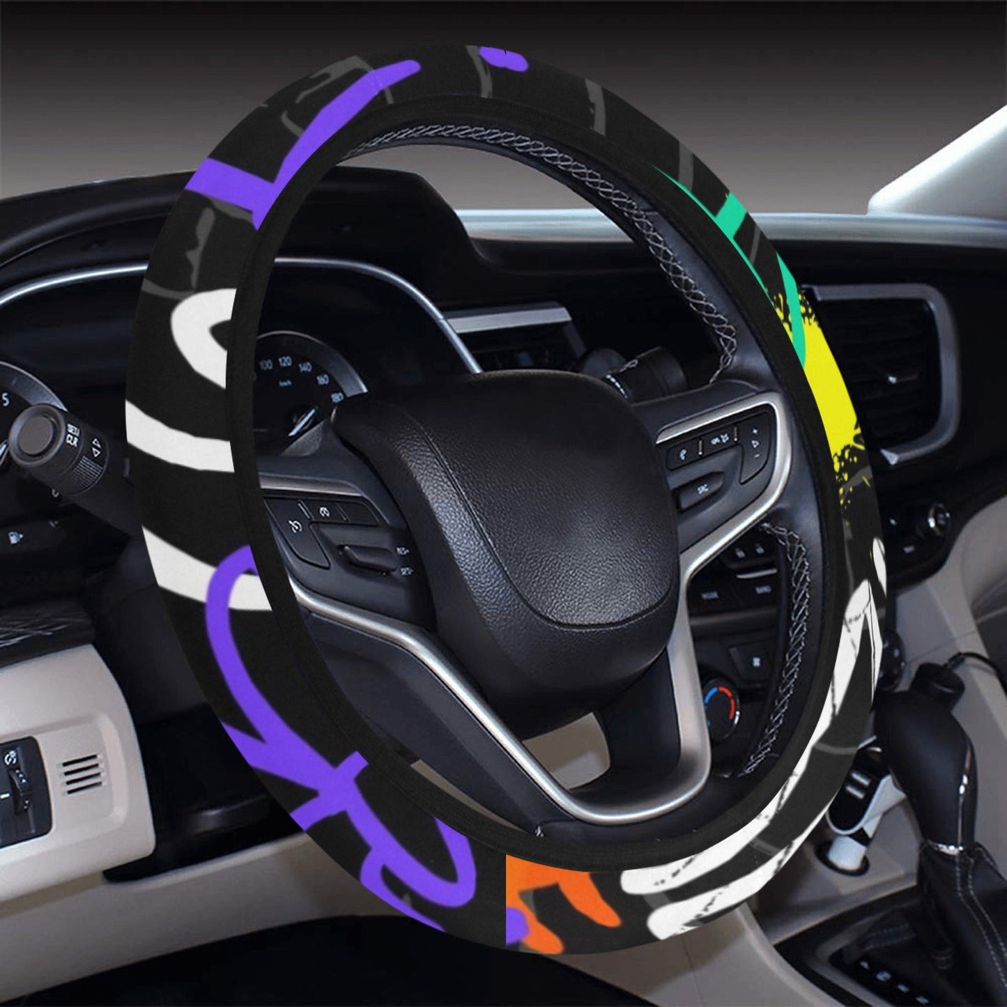 Colorful Graffiti Steering Wheel Cover