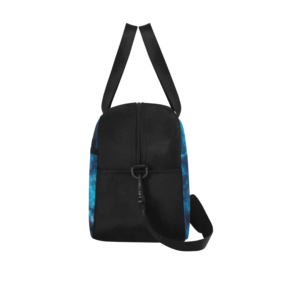 Blue Tie Dye Grunge Fitness Bag Fitness