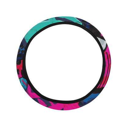 Colorful Graffiti Steering Wheel Cover