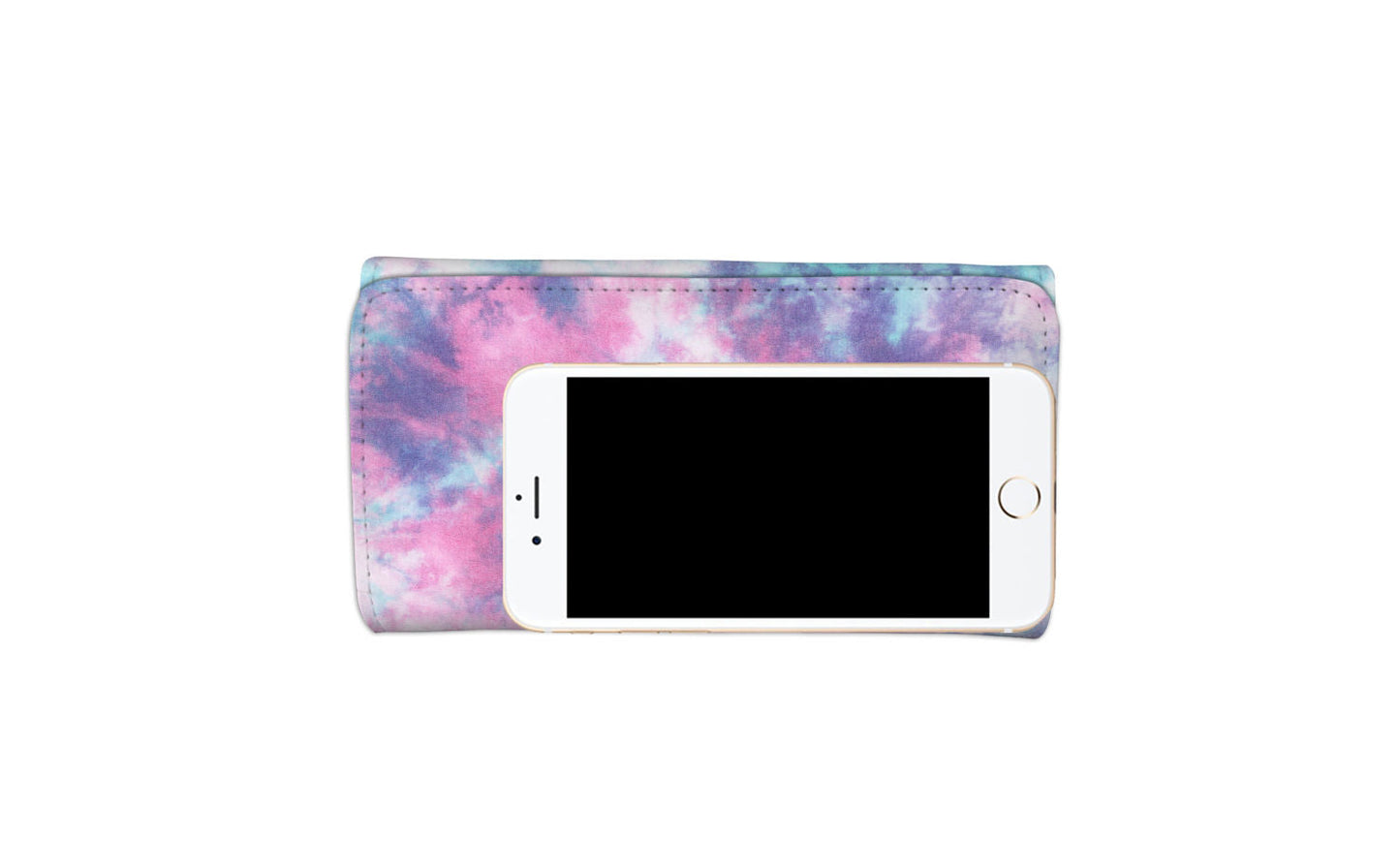 Blue & Pink Cotton Candy Tie Dye Womens Wallet