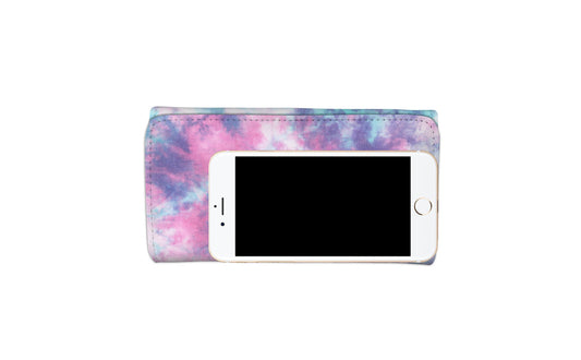 Blue & Pink Cotton Candy Tie Dye Womens Wallet