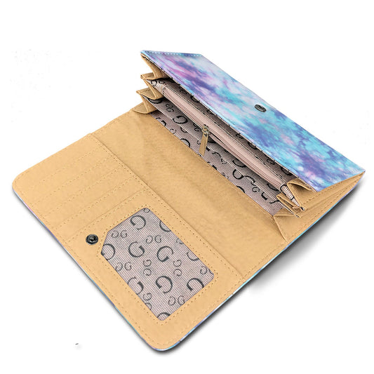 Blue & Pink Cotton Candy Tie Dye Womens Wallet