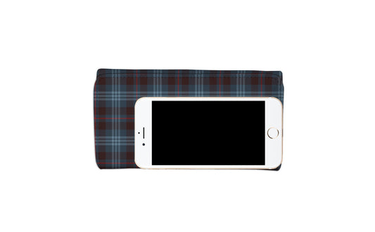 Blue Plaid Womens Wallet