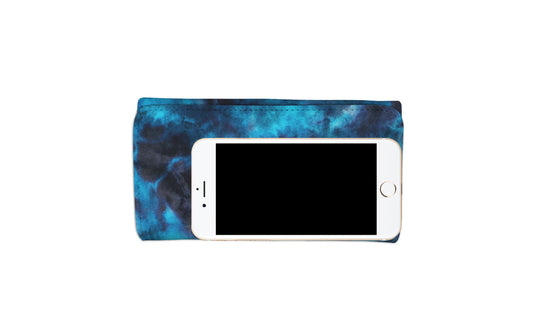 Blue Tie Dye Grunge Womens Wallet
