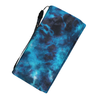 Blue Tie Dye Grunge Womens Wallet