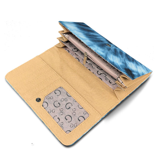 Blue Tie Dye Womens Wallet