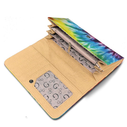 Colorful Tie Dye Abstract Art Womens Wallet