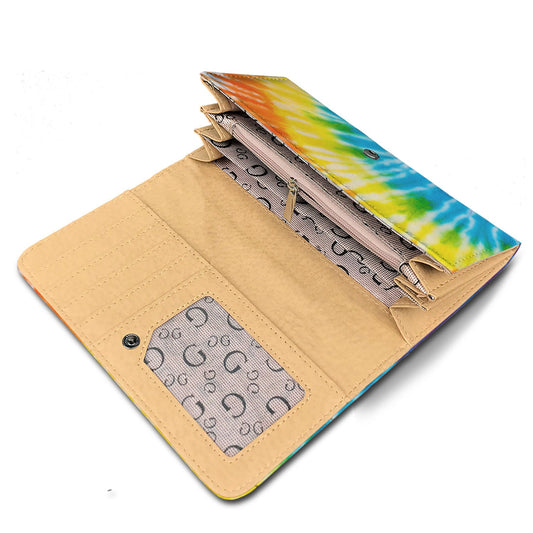 Colorful Tie Dye Spiral Womens Wallet