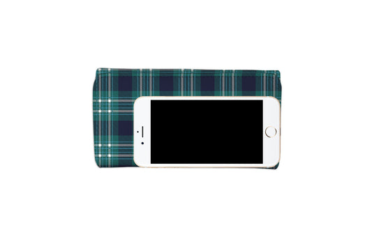 Green Plaid Womens Wallet