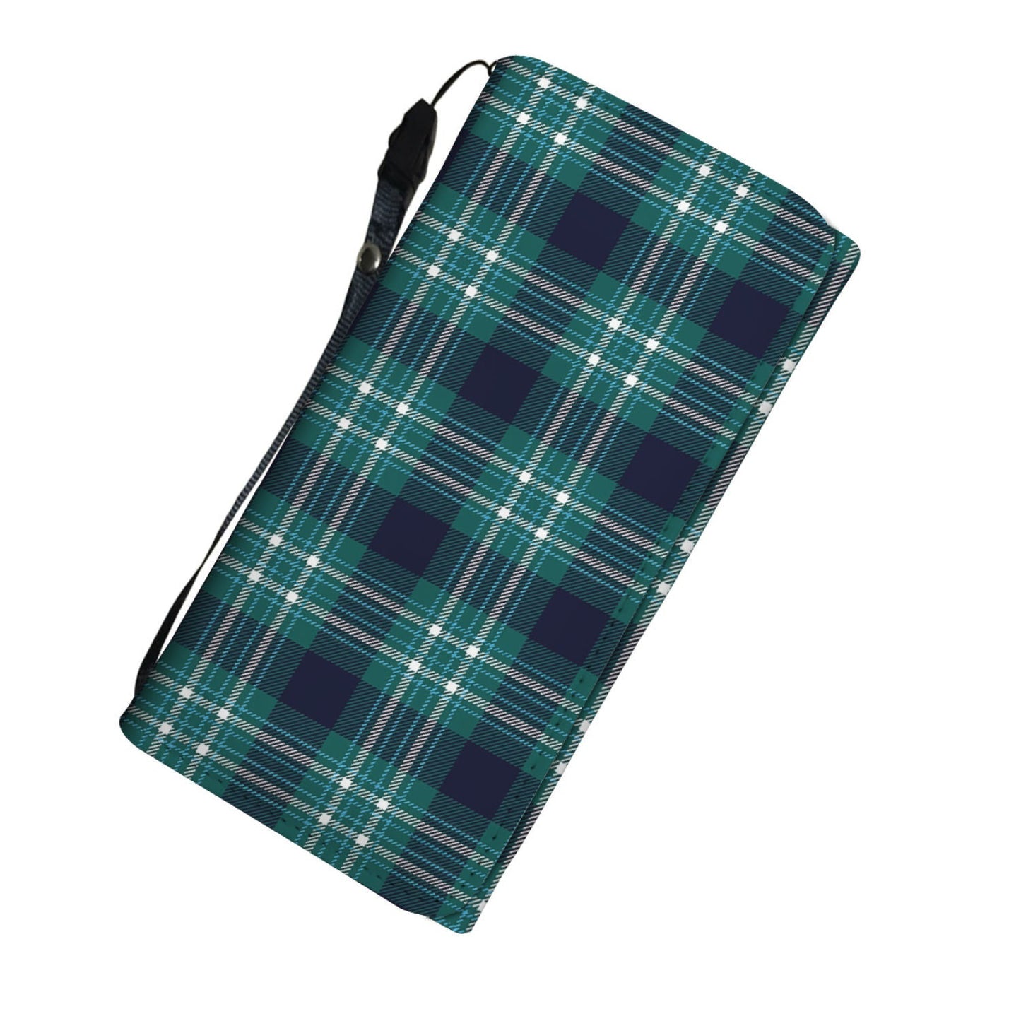 Green Plaid Womens Wallet