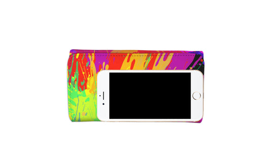 Colorful Paint Splatter Abstract Art Womens Wallet