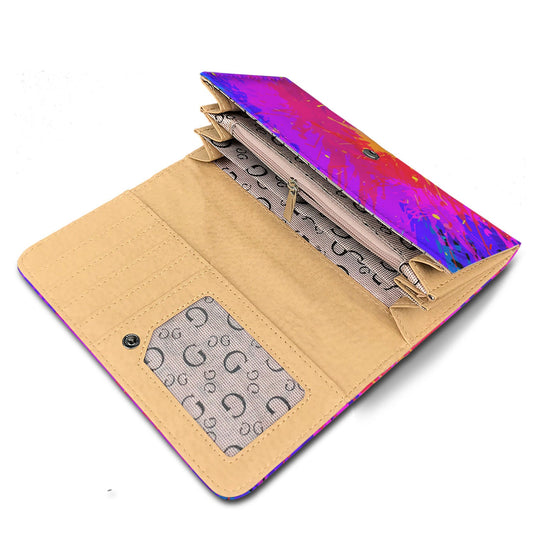 Colorful Paint Splatter Abstract Art Womens Wallet