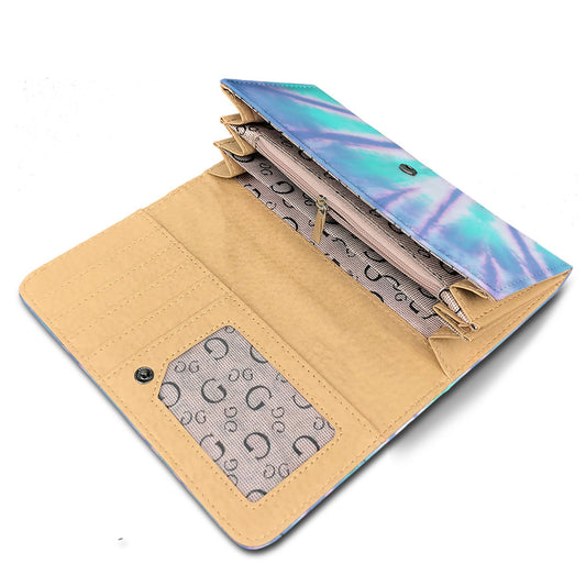 Pink & Blue Tie Dye Womens Wallet