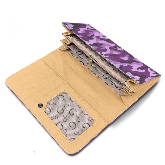 Purple Camouflage Womens Wallet