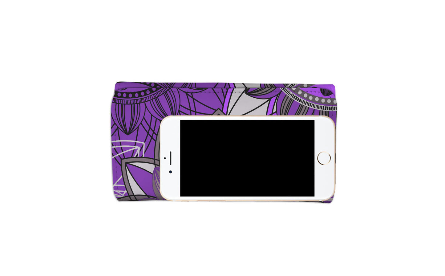 Purple Floral Mandalas Womens Wallet