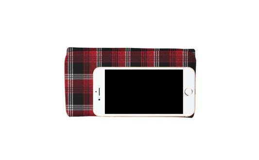 Red Plaid Womens Wallet
