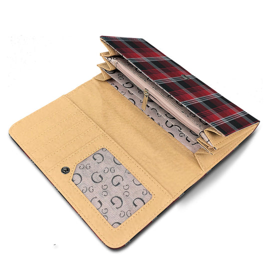 Red Plaid Womens Wallet
