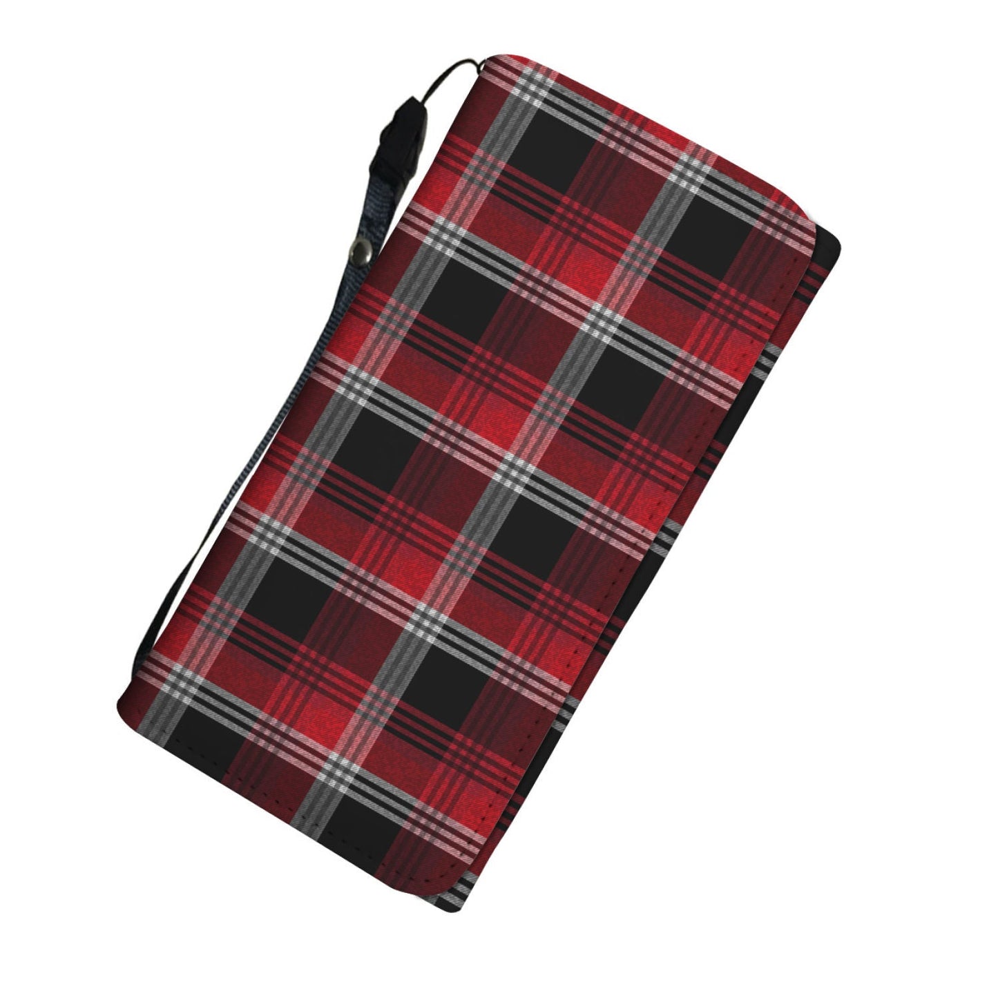 Red Plaid Womens Wallet