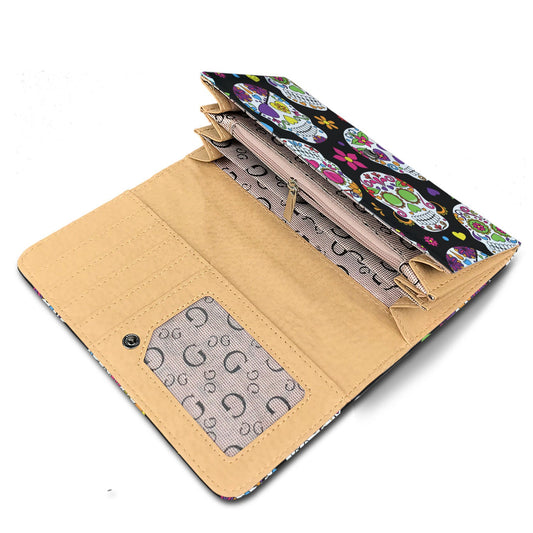 Colorful Sugar Skulls Womens Wallet