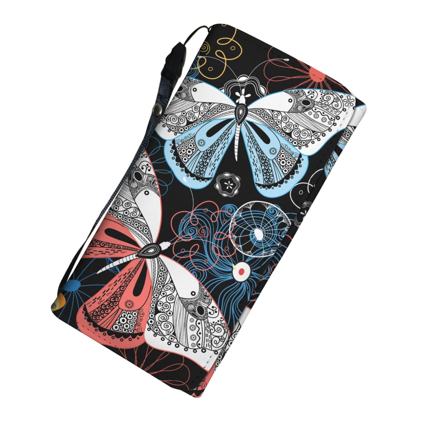 Colorful Butterflies Decor Womens Wallet