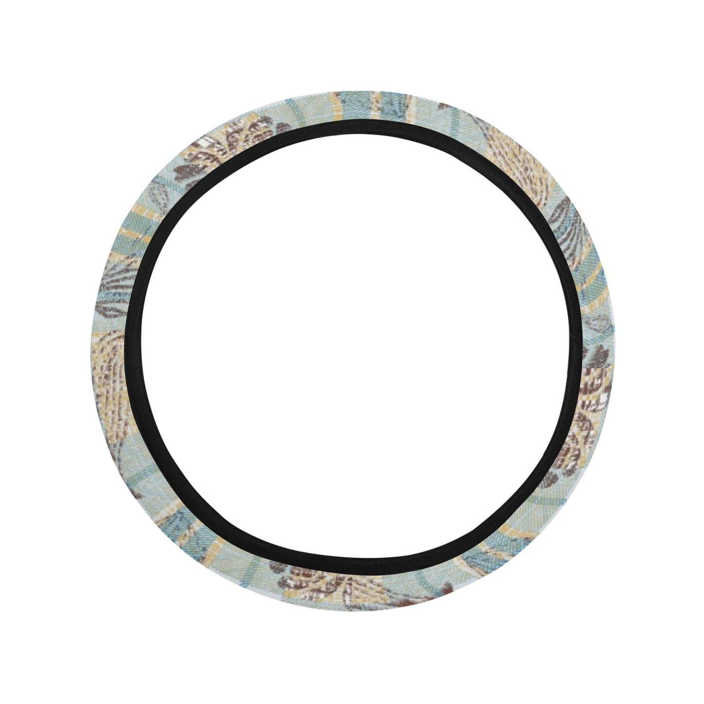 Floral Plaid Steering Wheel Cover