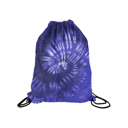 Royal Blue Tie Dye Drawstring Bag