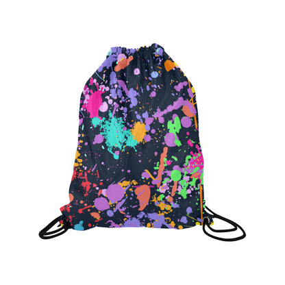 Colorful Paint Drip Abstract Art Drawstring Bag