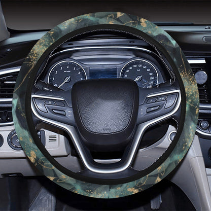 Green Leaves Steering Wheel Cover