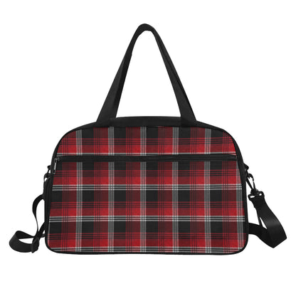 Red Plaid Fitness Bag Fitness