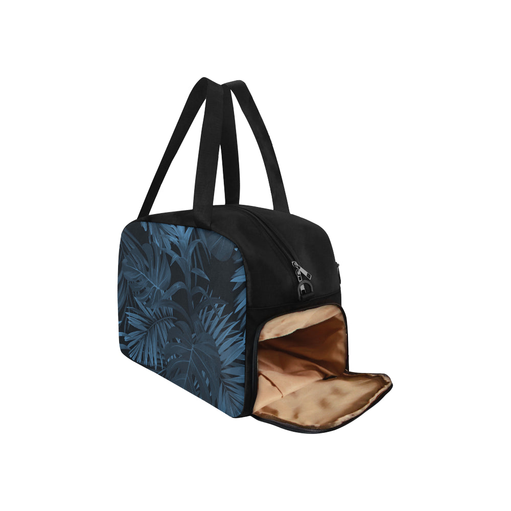Dark Leaves Floral Fitness Bag Fitness