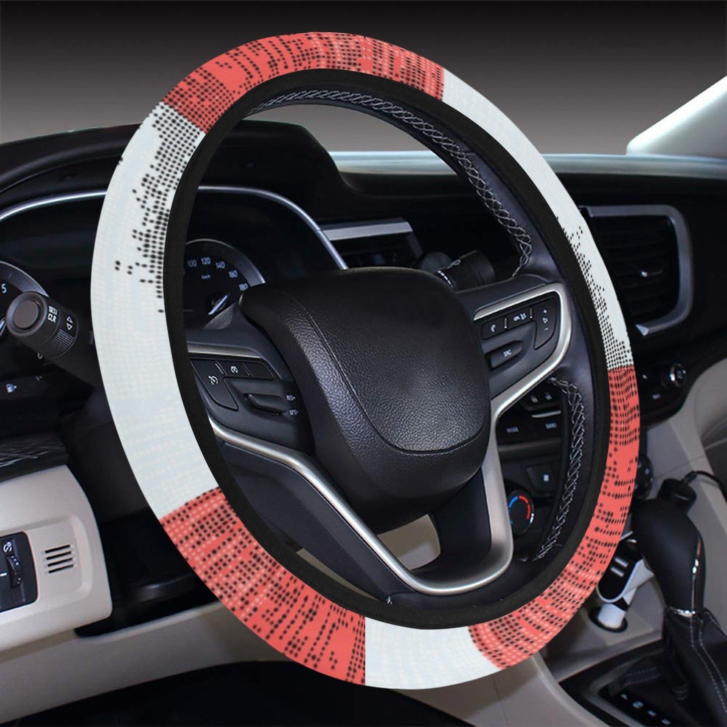 Abstract Blocks Steering Wheel Cover