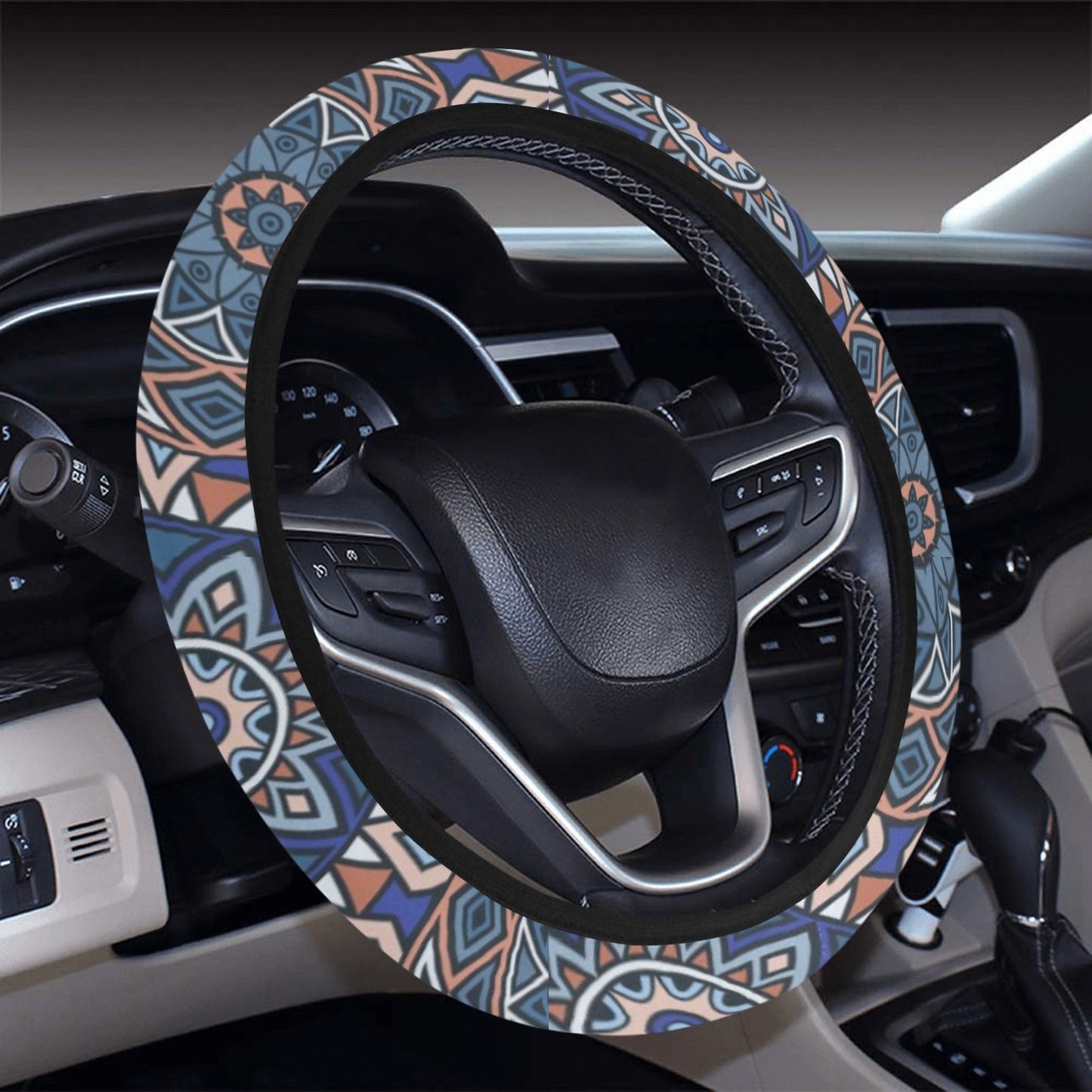 Mandalas Steering Wheel Cover