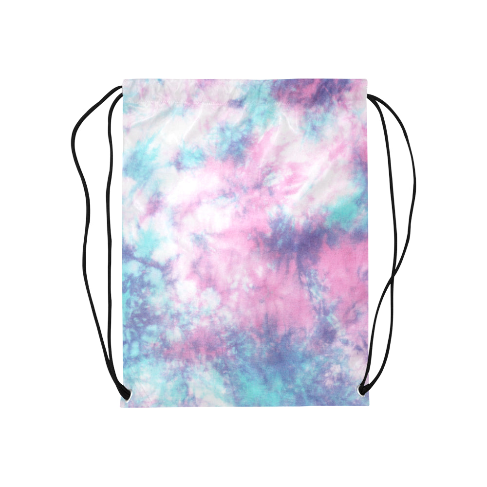 Blue & Pink Cotton Candy Drawstring Bag