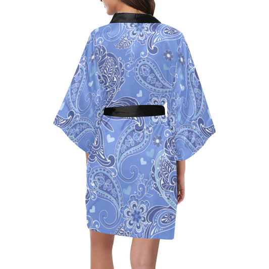 Purple Butterflies Decor Kimono Robe