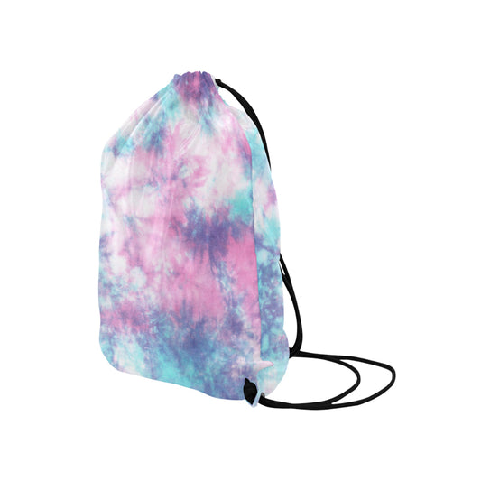 Blue & Pink Cotton Candy Drawstring Bag