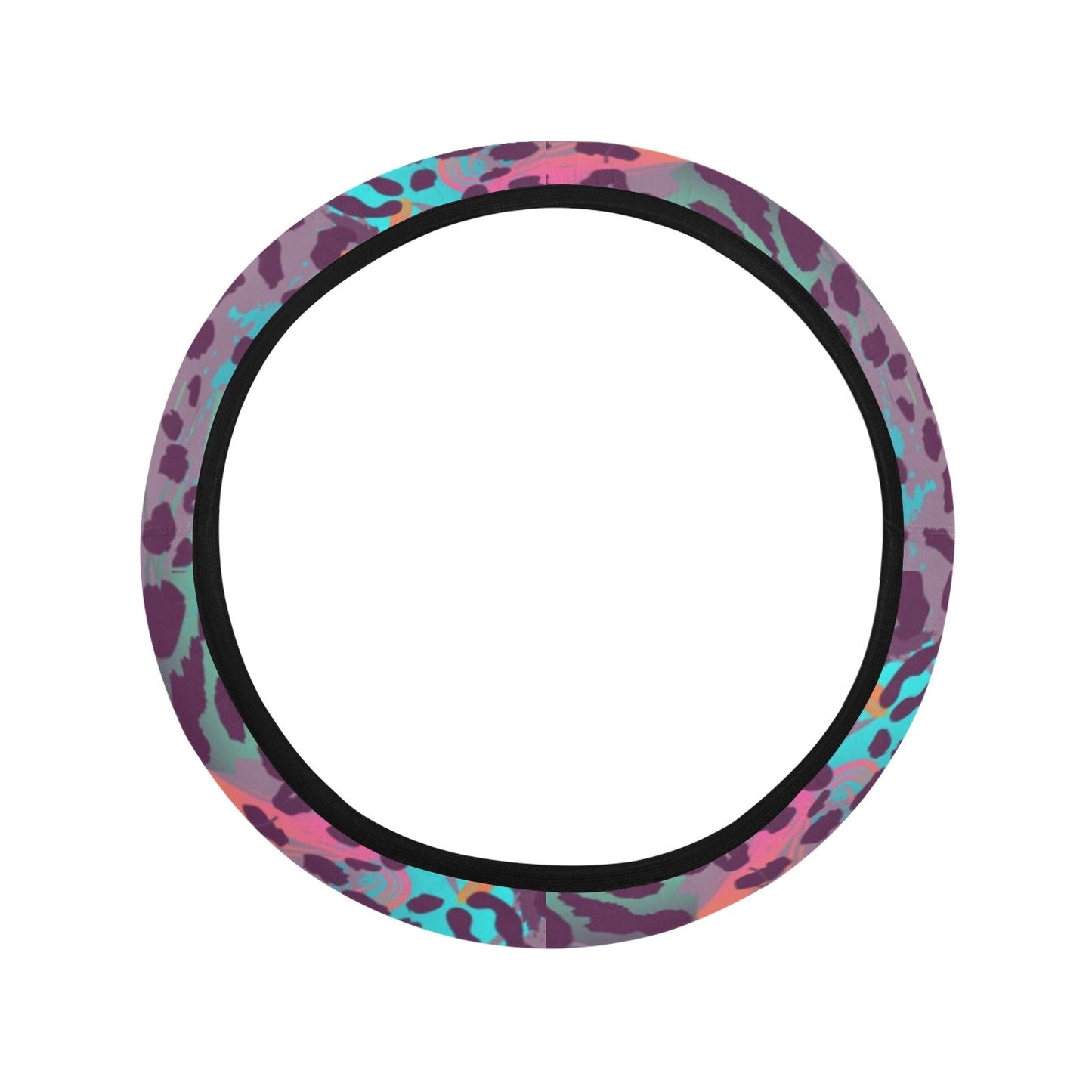 Pink Leopard Print Steering Wheel Cover