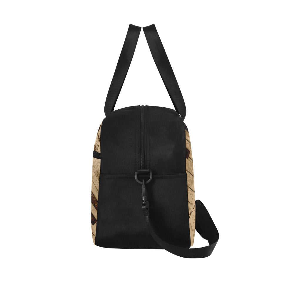 Vintage Piano & Musical Notes Fitness Bag Fitness