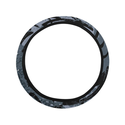 Blue Graffiti Steering Wheel Cover