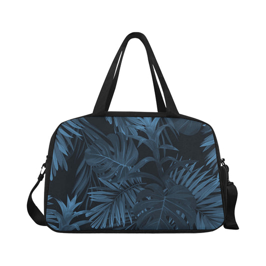 Dark Leaves Floral Fitness Bag Fitness