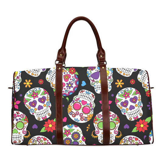 Colorful Sugar Skulls Travel Bag